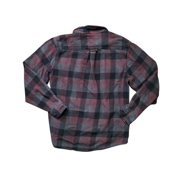 Orvis Flannel Shirt Jacket Men’s M Plaid Heavy Cotton Outdoor - Picture 4 of 7